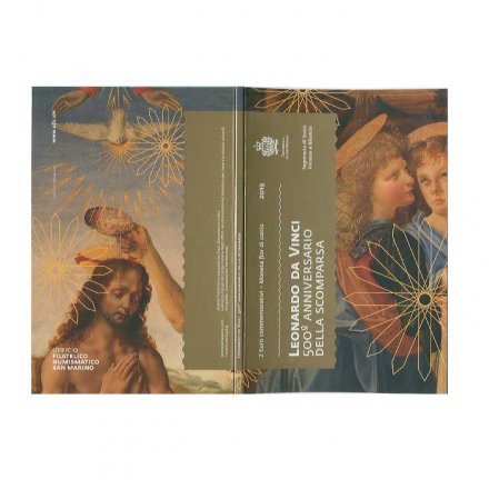 Сан-Марино 2 евро 2019 год - 500 лет со дня смерти Леонардо да Винчи