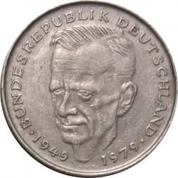 ФРГ 2 марки 1979 год (G) - Курт Шумахер, 30 лет Федеративной Республике (1949-1979)