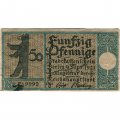Германия (нотгельд) 50 пфеннигов 1921 год - Серия &quot;Районы Берлина&quot;. Охотничий замок Грюнвальд (вид 9) - VF+