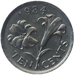 Бермудские острова 10 центов 1984 год