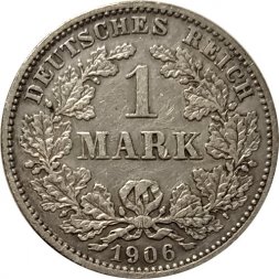 Германия 1 марка 1906 год (D)