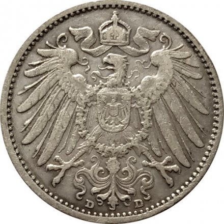 Германия 1 марка 1906 год (D)