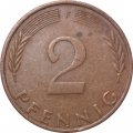 ФРГ 2 пфеннига 1971 год (F)