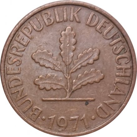 ФРГ 2 пфеннига 1971 год (F)