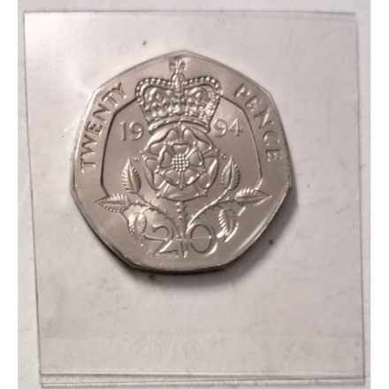 Великобритания 20 пенсов 1994 год BU