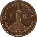 Остров Мэн 1 пенни 2014 год - Военный мемориал в Сантоне (отметка &quot;BB&quot; на реверсе)