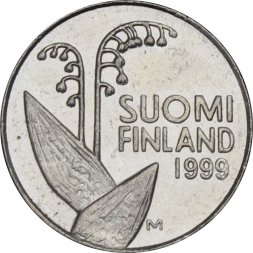 Финляндия 10 пенни 1999 год - Ландыш. Пчелиные соты