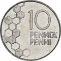 Финляндия 10 пенни 1999 год - Ландыш. Пчелиные соты