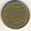 Финляндия 20 пенни 1967 год