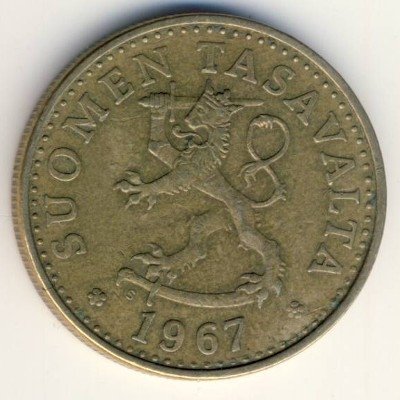 Финляндия 20 пенни 1967 год