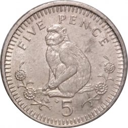 Гибралтар 5 пенсов 1992 год (AB)