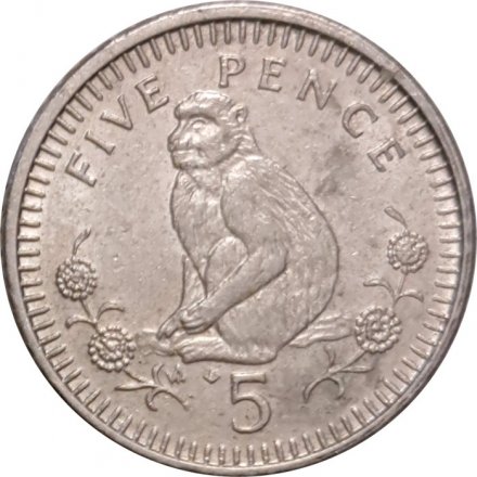Гибралтар 5 пенсов 1992 год (AB)