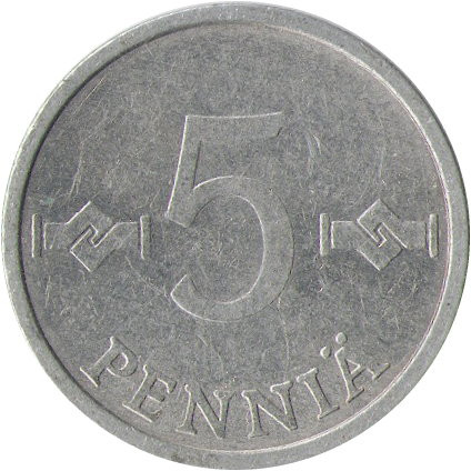 Финляндия 5 пенни 1983 год