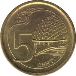 Сингапур 5 центов 2017 год