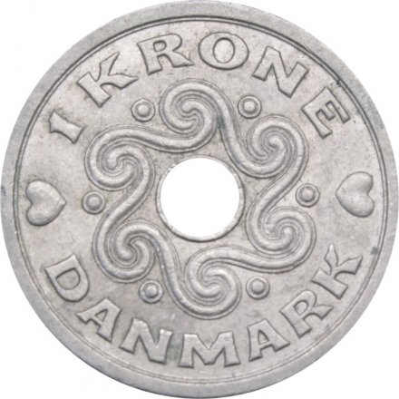 Дания 1 крона 1993 год - Королева Маргрете II