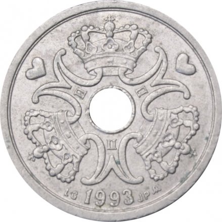 Дания 1 крона 1993 год - Королева Маргрете II