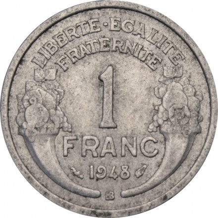 Франция 1 франк 1948 год (B)