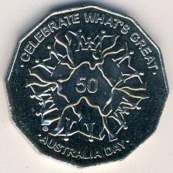 Монета Австралия 50 центов 2010 год - День Австралии 2010
