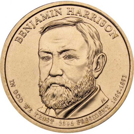 США 1 доллар 2012 год - Бенджамин Гаррисон (D)