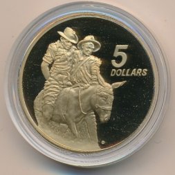 Австралия 5 долларов 1990 год
