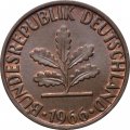 ФРГ 2 пфеннига 1966 год - G