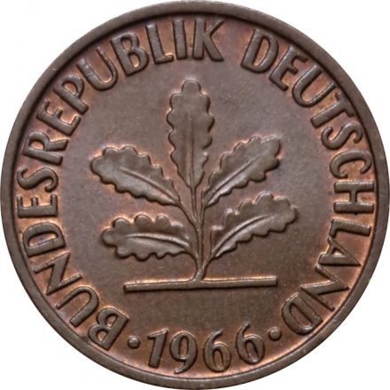 ФРГ 2 пфеннига 1966 год - G
