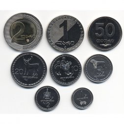 Набор из 8 монет Грузия 1993 - 2006 год