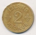 Исландия 2 кроны 1940 год