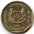 Сингапур 1 доллар 1995 год - Катарантус (барвинок) розовый