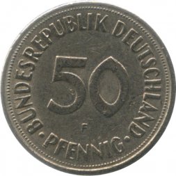 ФРГ 50 пфеннигов 1969 год (F)