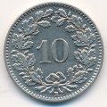 Швейцария 10 раппенов 1939 год