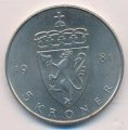 Норвегия 5 крон 1981 год - Король Улаф V