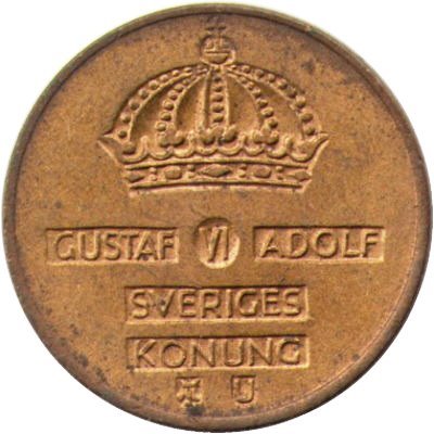 Швеция 1 эре 1970 год