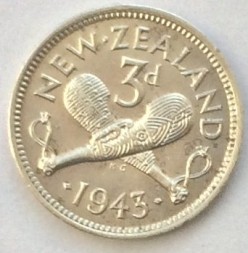 Новая Зеландия 3 пенса 1943 год