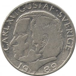 Швеция 1 крона 1989 год - Король Карл XVI Густав