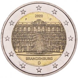 Германия 2 евро 2020 год - Дворец Сан-Суси в Потсдаме (F)