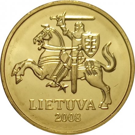 Литва 10 центов 2008 год UNC