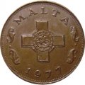 Мальта 1 цент 1977 год - Крест Георга