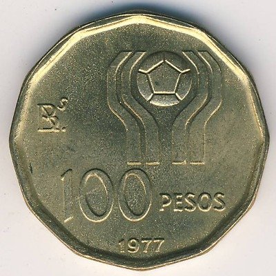 Аргентина 100 песо 1977 год