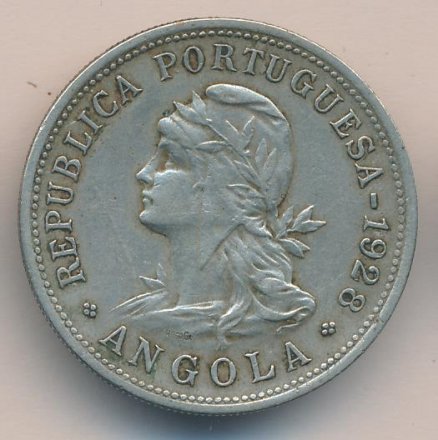 Ангола 50 сентаво 1928 год