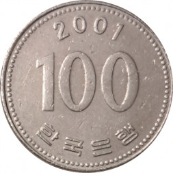 Южная Корея 100 вон 2001 год - Ли Сунсин