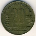 Аргентина 20 сентаво 1950 год