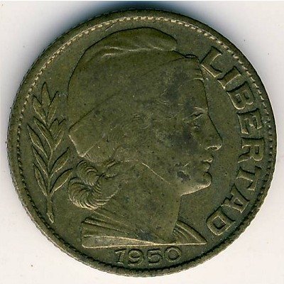 Аргентина 20 сентаво 1950 год