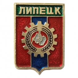 Значок Липецк. Герб. Серия "Квадраты-1 современные"
