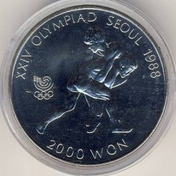 Южная Корея 2000 вон 1987 год