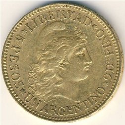 Аргентина 1 аргентино 1887 год