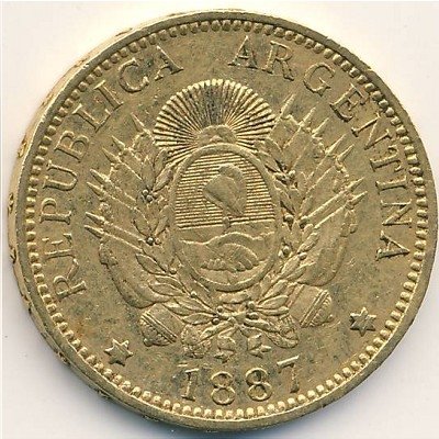Аргентина 1 аргентино 1887 год