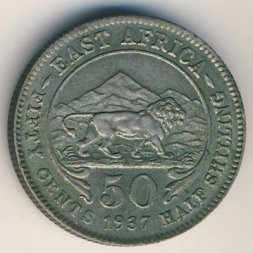 Восточная Африка 50 центов 1937 год