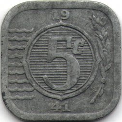 Нидерланды 5 центов 1941 год