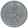 Дания 1 эре 1970 год - Король Фредерик IX